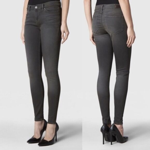ALL SAINTS ASHBY Low-Rise Skinny Fit Denim Jeans Grey/Heathered Black WMNS Sz 32 - Picture 1 of 7